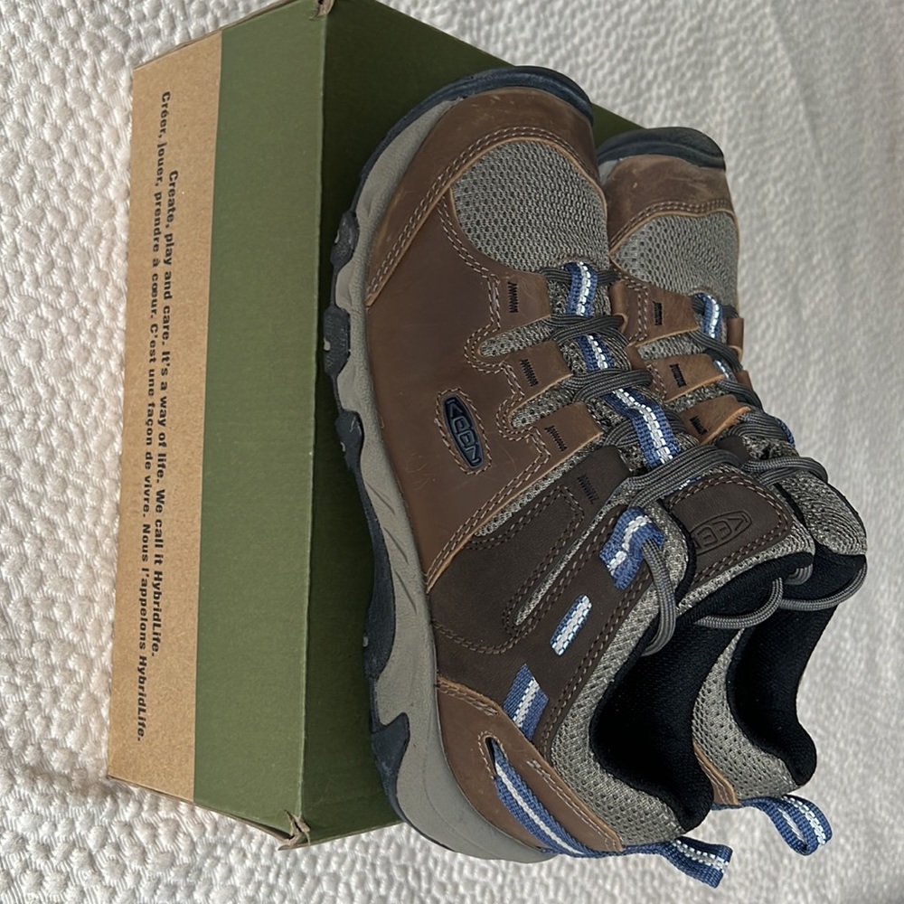 Keen Steens Vent Low Hiking Shoe Brown Leather Womens 8 - Picture 5 of 9